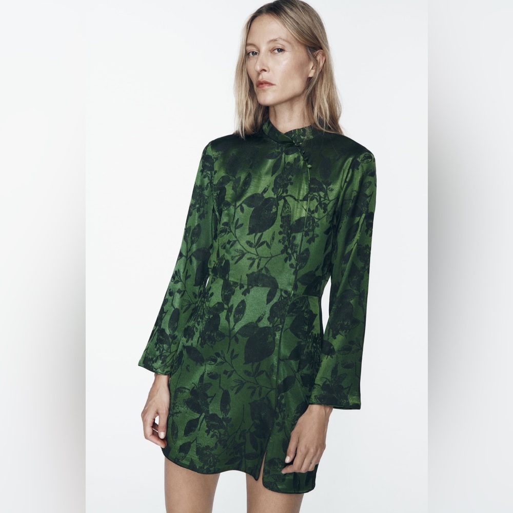 ZARA short jacquard dress || going-out cocktail dress